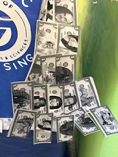 CLAS money tree with employee's faces